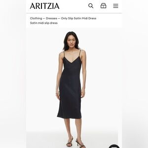 NWOT Aritzia Only Slip Satin Midi Dress